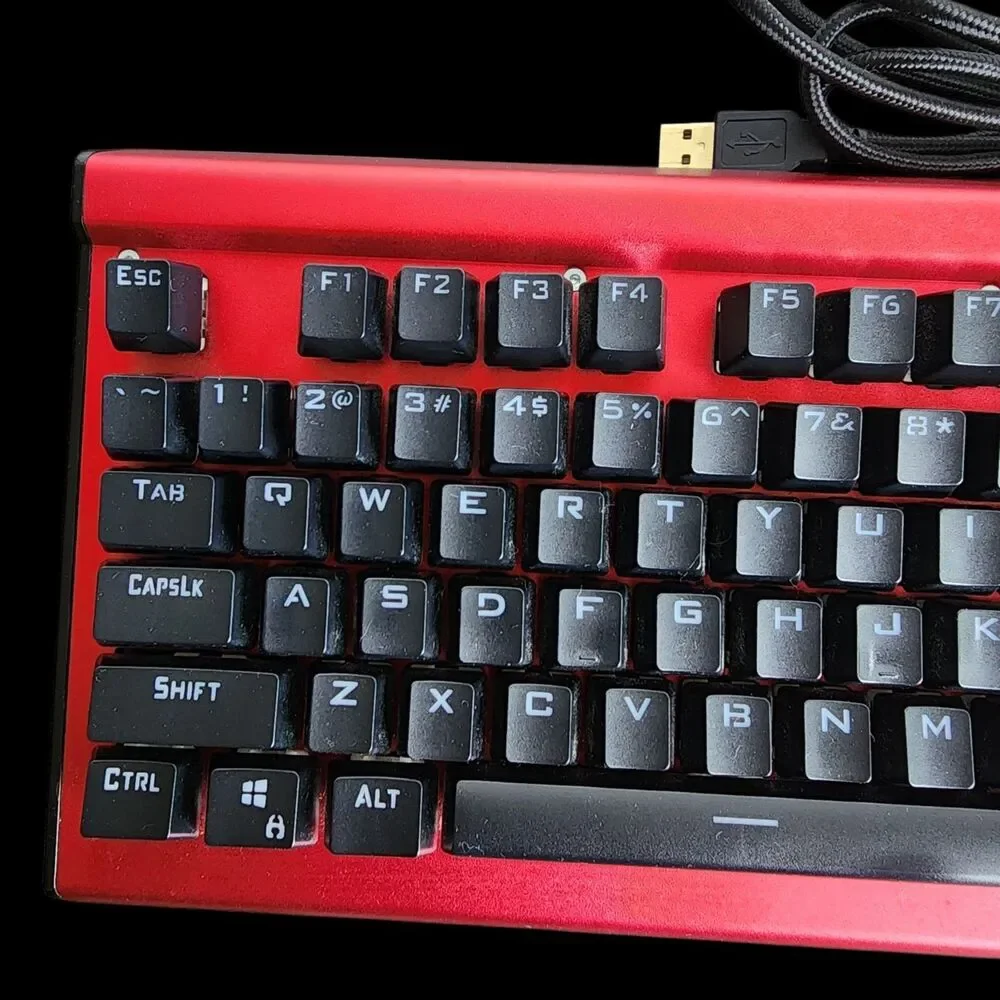 ​EasySMX SI-2029 Mechanical Gaming Keyboard RGB Backlit Red Aluminum Wired USB